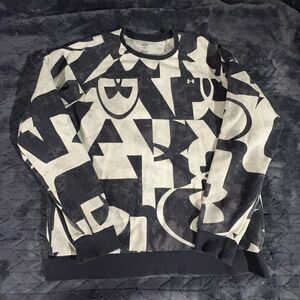 Under Armour Rival Fleece Macro Branded Crewneck Sweater L
